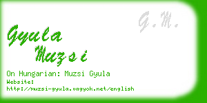 gyula muzsi business card